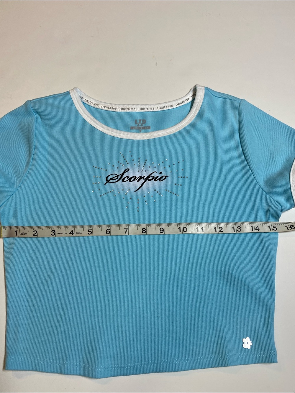 Limited Too Medium Scorpio Zodiac Sign Blue Blue Tee Short Sleeve Shirt New D27e - Picture 8 of 14